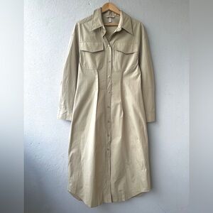 H&M | Midi Poplin Collared Dress